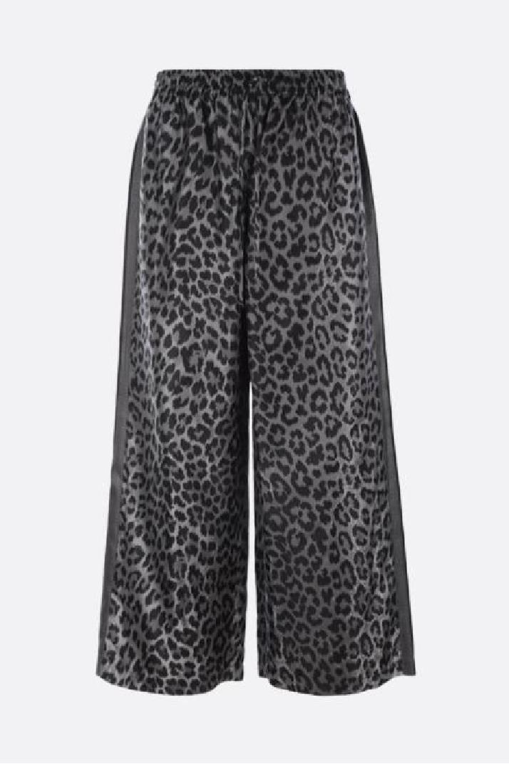DIOR디올 여성 바지 leopard print wide-leg silk pants