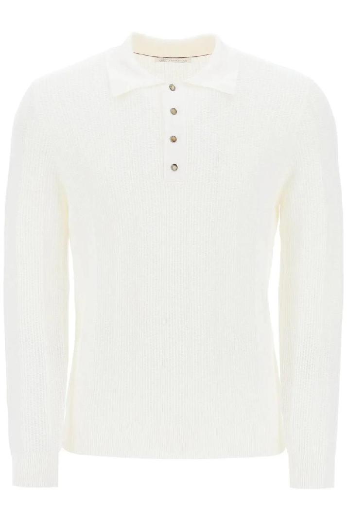 BRUNELLO CUCINELLIlongsleeved knitted polo shirt