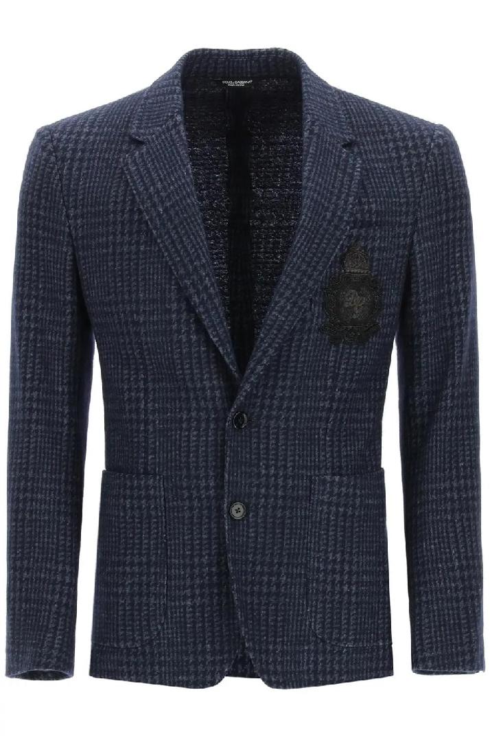 DOLCE &amp; GABBANAtailored blazer in tartan wool