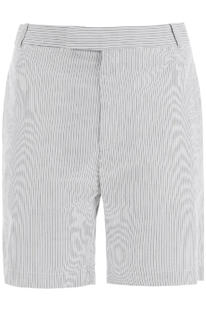 THOM BROWNEstriped cotton bermuda shorts for men