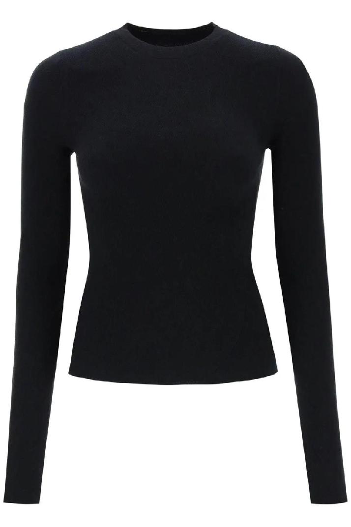 BALENCIAGAtwisted top in ribbed knit